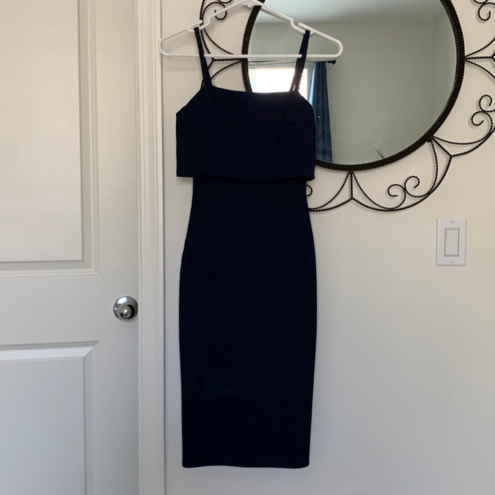 Soprano | Midnight | Popover Midi Body-Con Dress | XS | Nordstrom